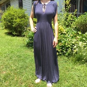Flowing blue dress